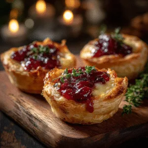 Cranberry Brie Tartlets with Thyme: Perfect Christmas Appetizers for the Holidays 10 Cranberry Brie Tartlets with Thyme – Tiny but Fancy