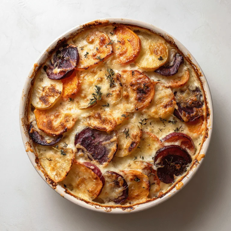 Cheesy Root Vegetable Gratin