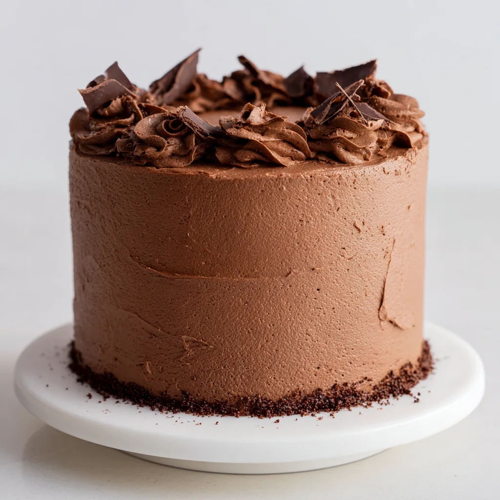 Decadent Chocolate Cake with cocoa buttercream