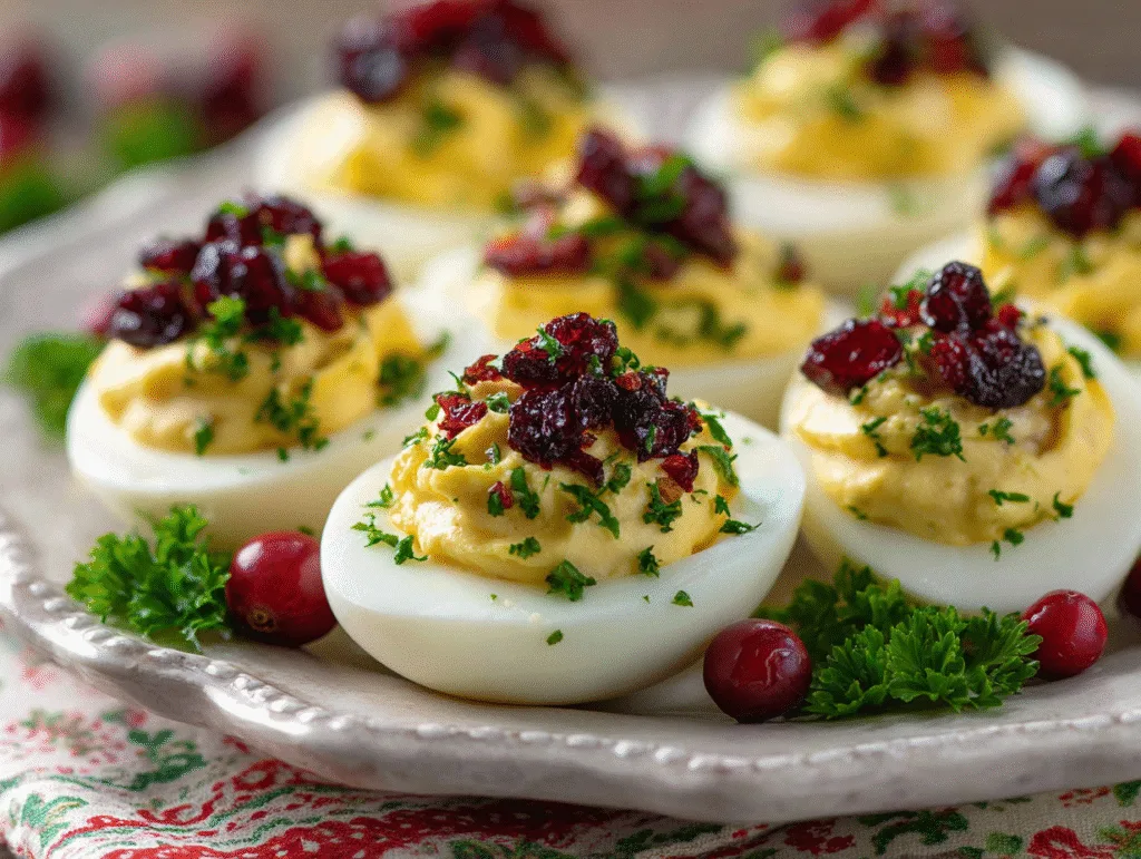 deviled eggs holiday twist