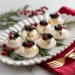 Marinated Mozzarella & Olive Holiday Cups