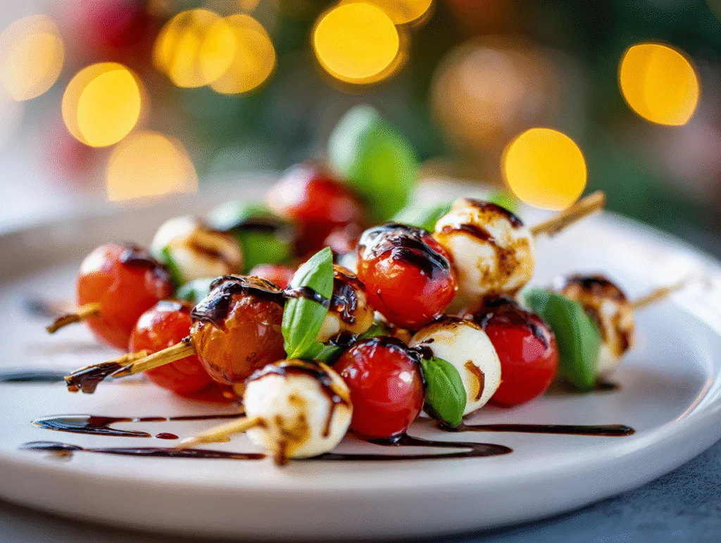 mini caprese skewers