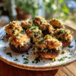 Italian Stuffed Mushrooms with Garlic & Parmesan