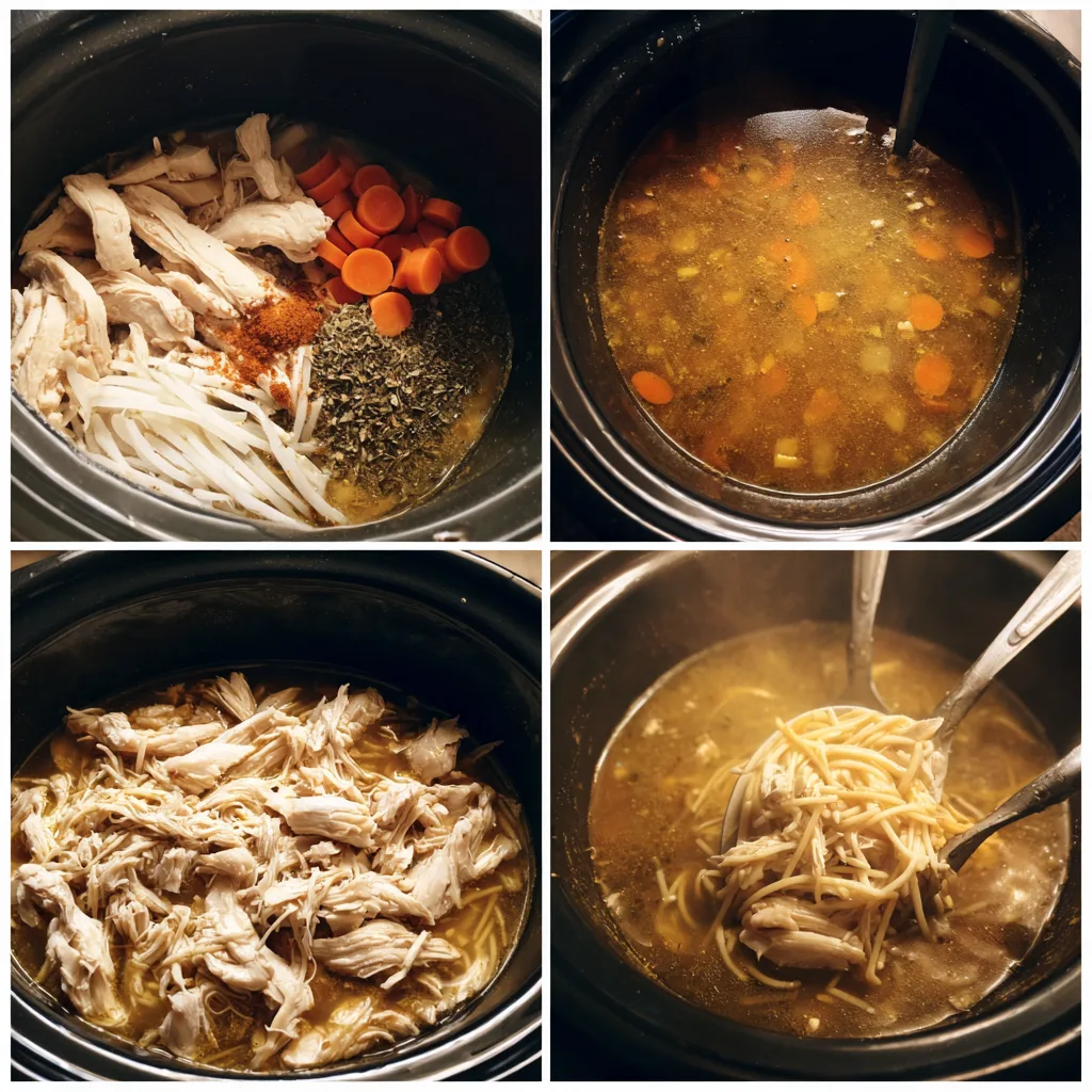 ALAOUI 4 panel collage showing Adding raw chicken veggies spi 5d4f696c e7cc 4855 8059 d7ee066fbbee 1