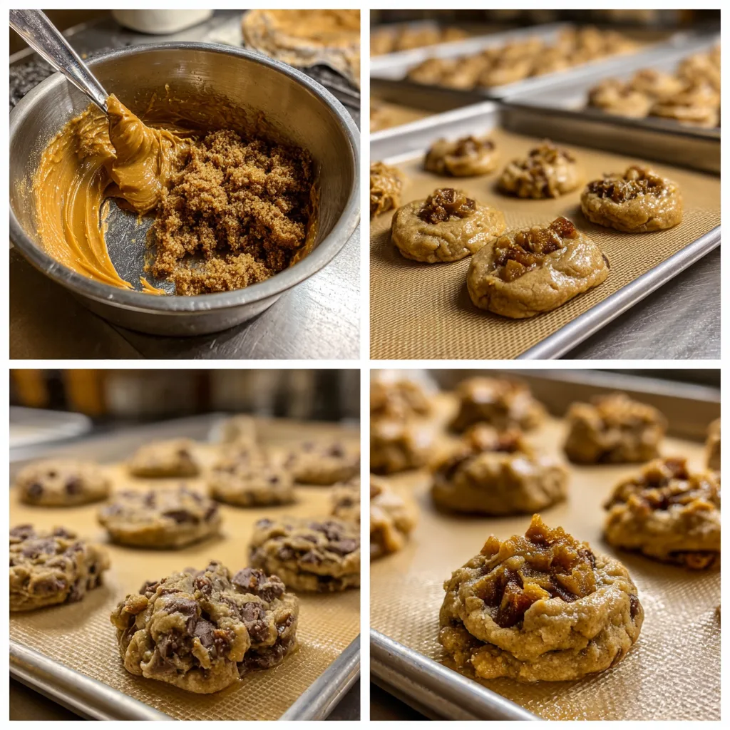 ALAOUI A 4 panel collage showing Mixing peanut butter sugar e 10ffd1c1 8f4d 47d9 8984 b71732afb0c1 2