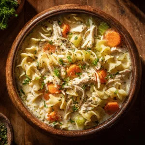 Slow Cooker Creamy Chicken Noodle Soup