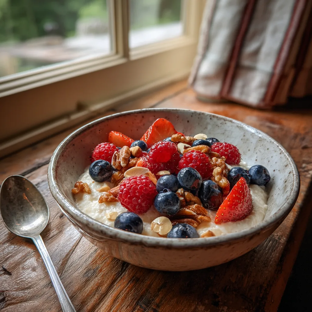 Cottage Cheese Breakfast Bowl with Berries & Nuts
