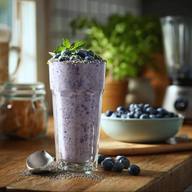 Blueberry Cottage Cheese Smoothie