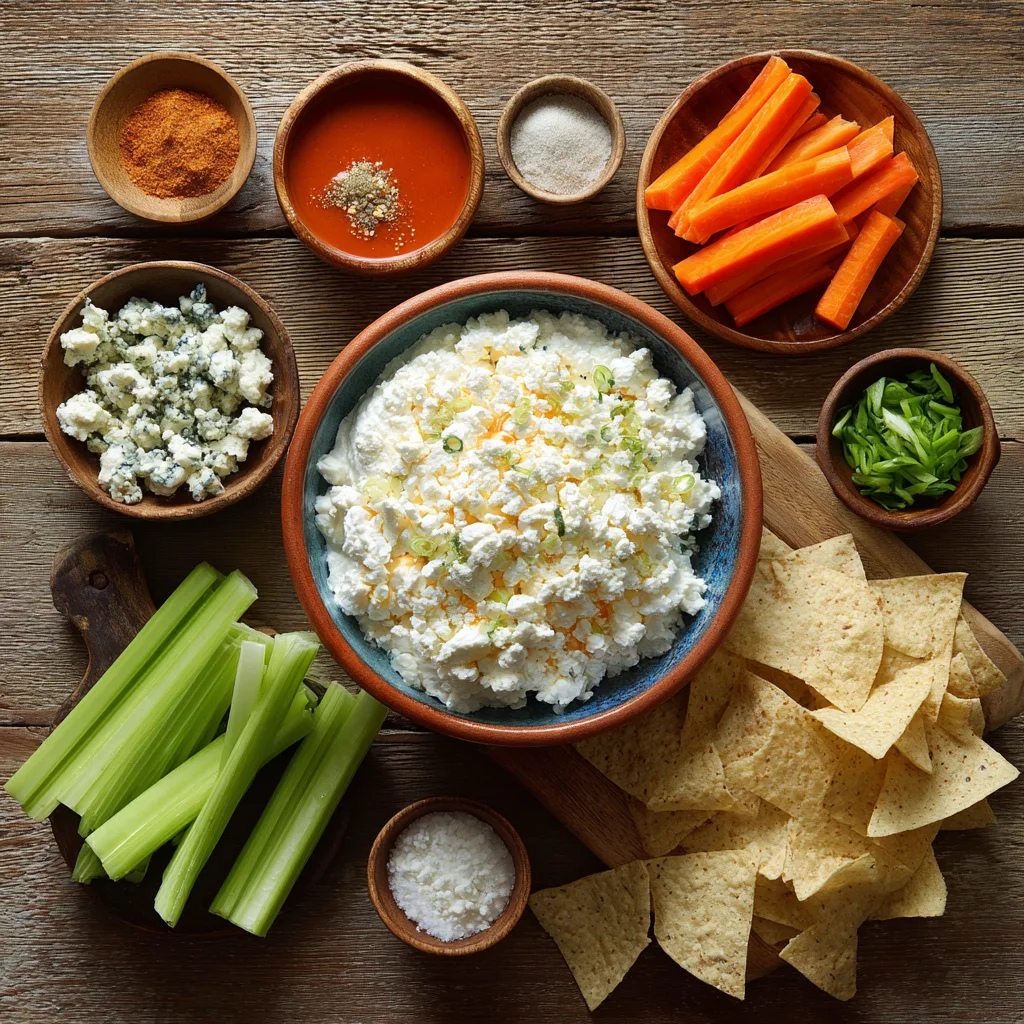 u1891677983 Flat lay of Buffalo Cottage Cheese Dip ingredient 634ae828 7239 4eb6 bcd9 f07cca546af8 3