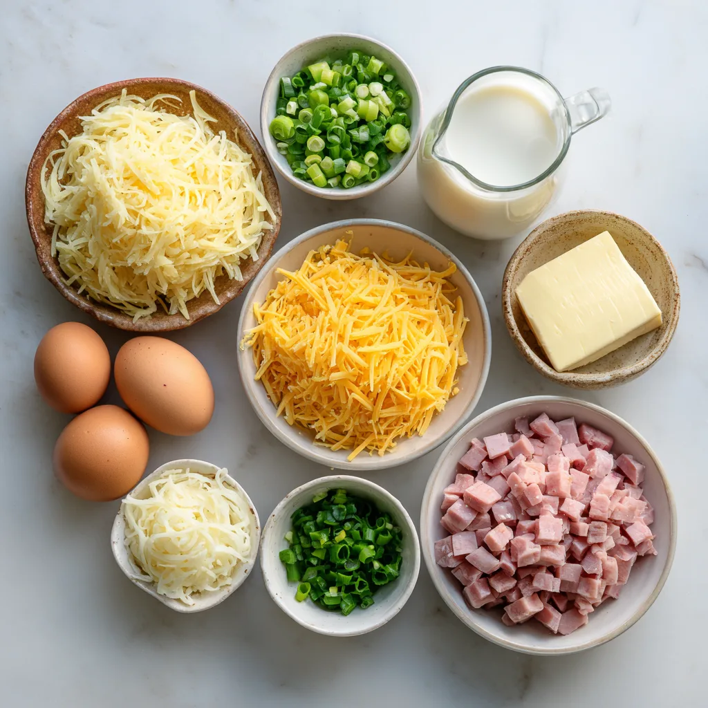 u1891677983 Flat lay of ingredients for Cheesy Hashbrown and 8c2945e8 2a57 4021 a243 815681574e10 2