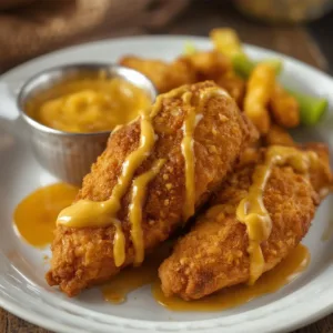 Crispy Chicken Tenders with Honey Mustard