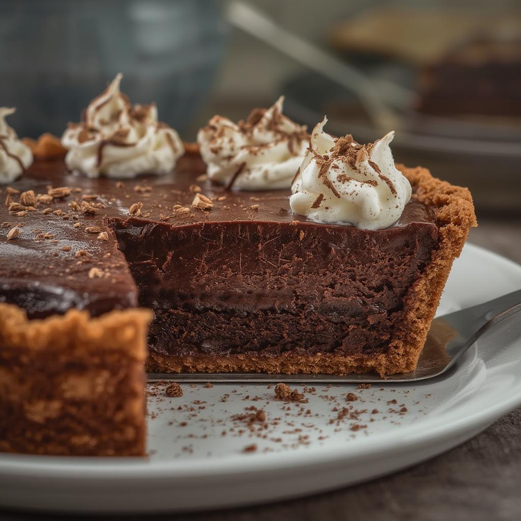 Finished French Silk Chocolate Pie Cake