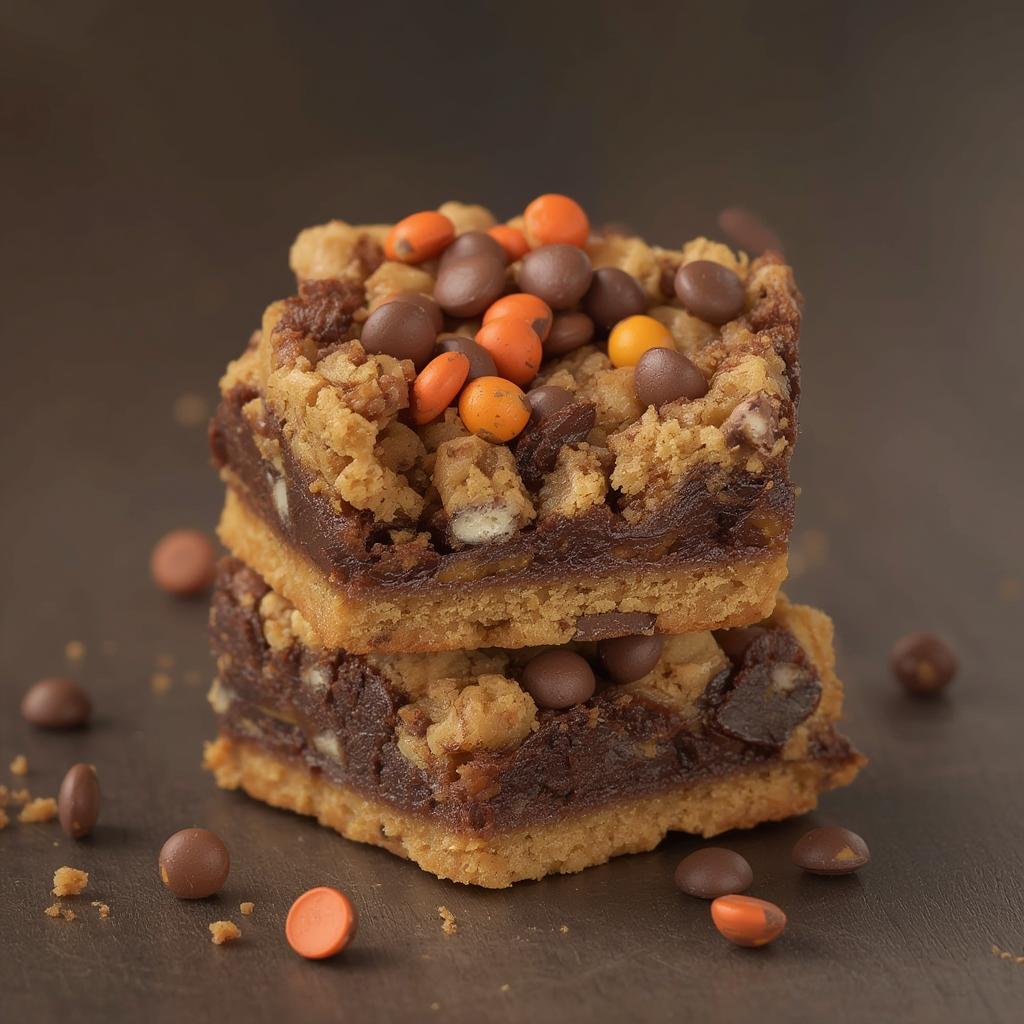 Irresistible Reeses Pieces Cookie Bars 2