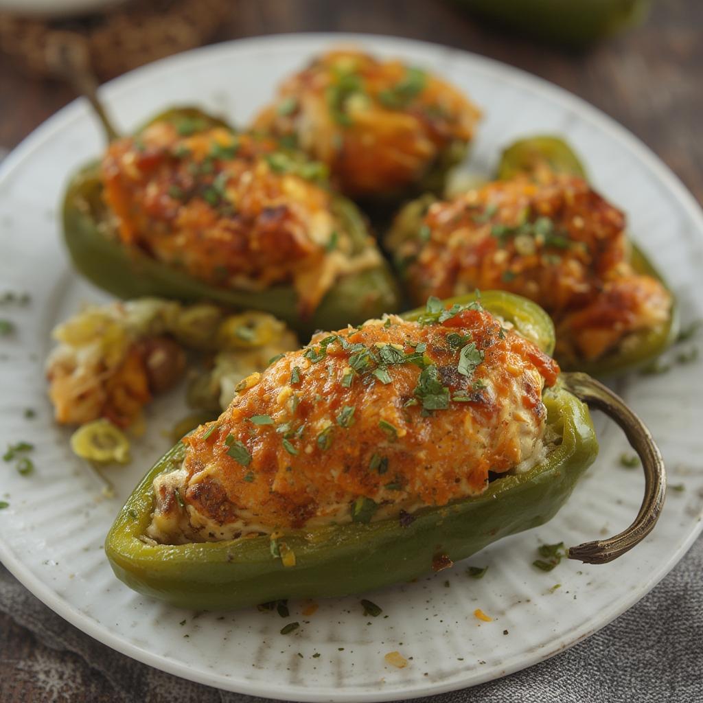 Jalapeño Popper Stuffed Mini Peppers: Irresistibly Addictive Bites! 4 Jalapeyo Popper Stuffed Mini Peppers