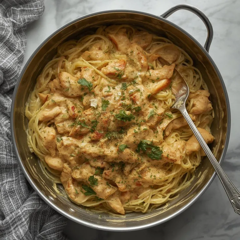 One-Pot Creamy Garlic Chicken Zoodles