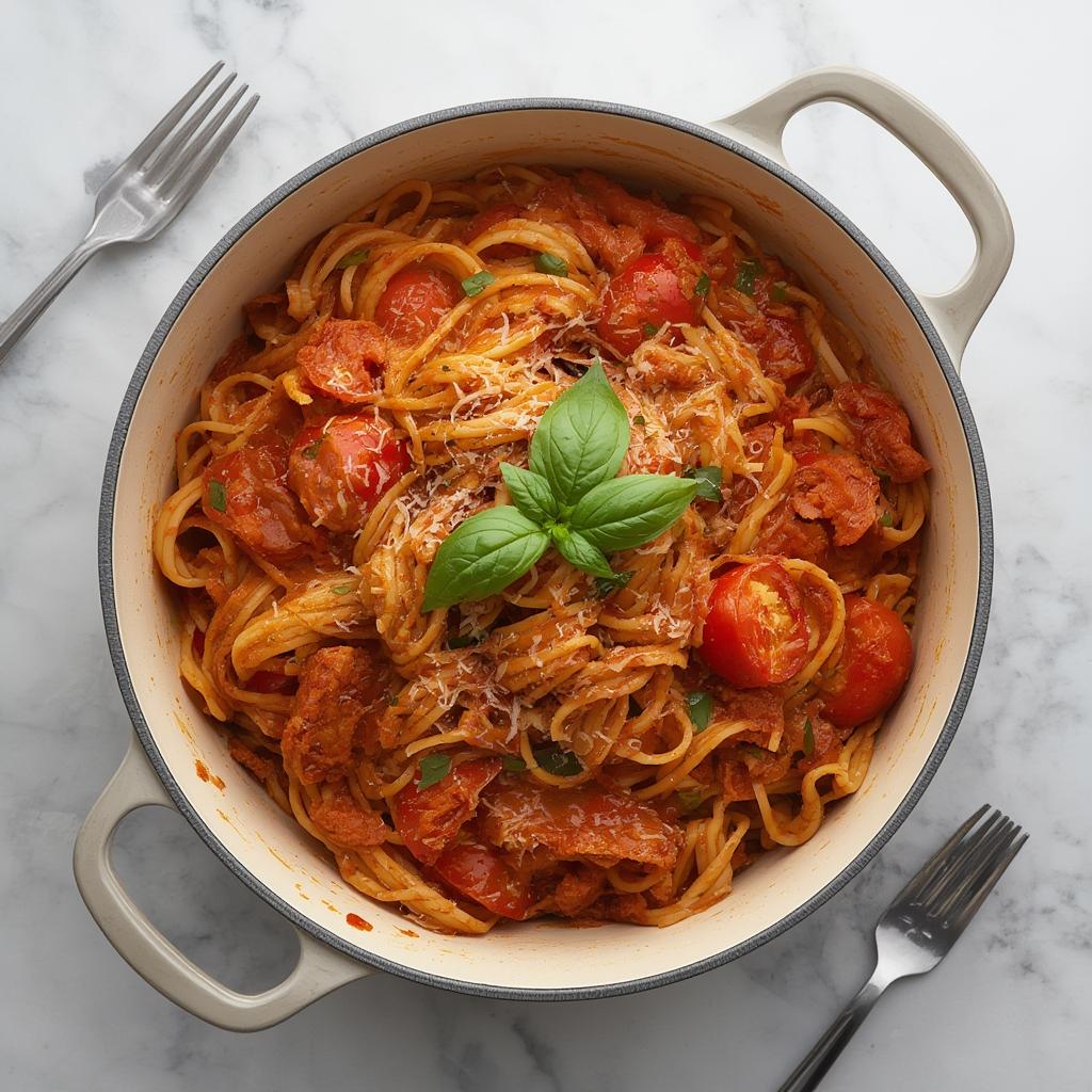 One-Pot Tomato Basil Pasta : Irresistible & Easy 30-Min Recipe ! 4 One Pot Tomato Basil Pasta