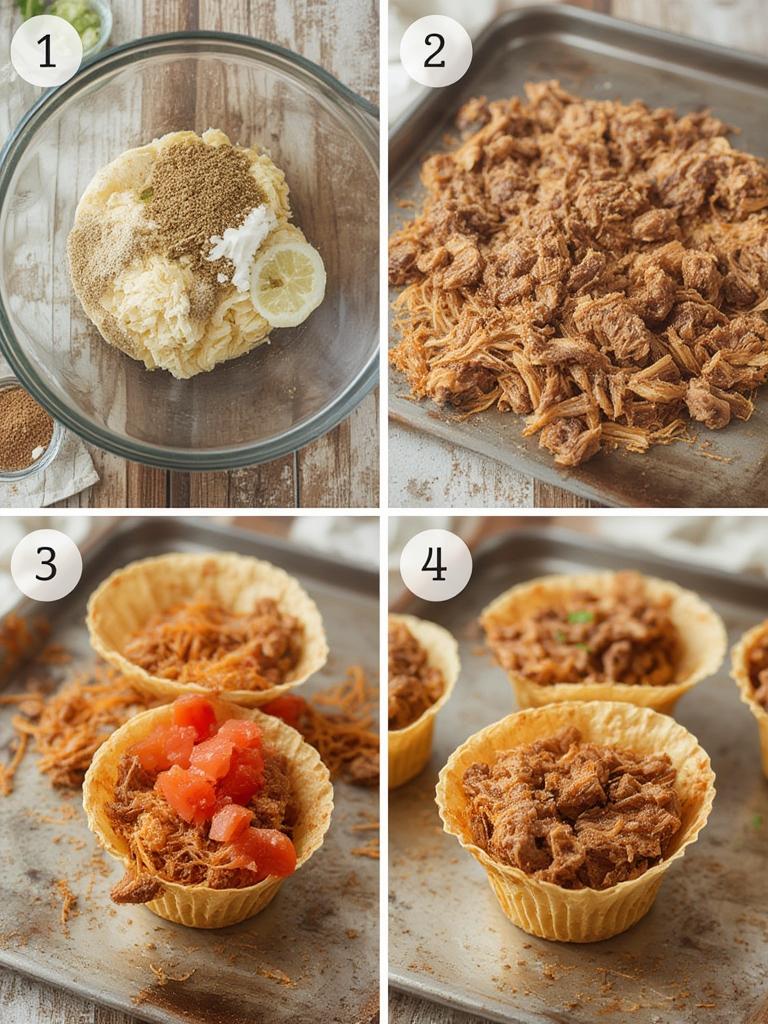 Irresistible Pulled Pork Taco & Cups : Amazing Flavor Explosion! 3 Pulled Pork Taco Cups 2