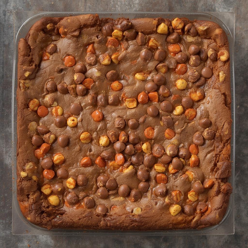 Reeses Pieces Peanut Butter Blondies