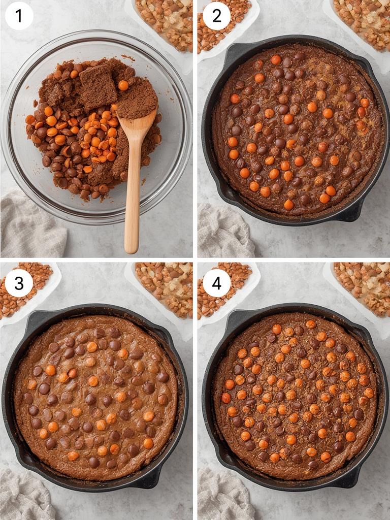 Reeses Skillet Brownie Dessert : Decadent, Easy & Irresistible! 3 Reeses Skillet Brownie Dessert 5