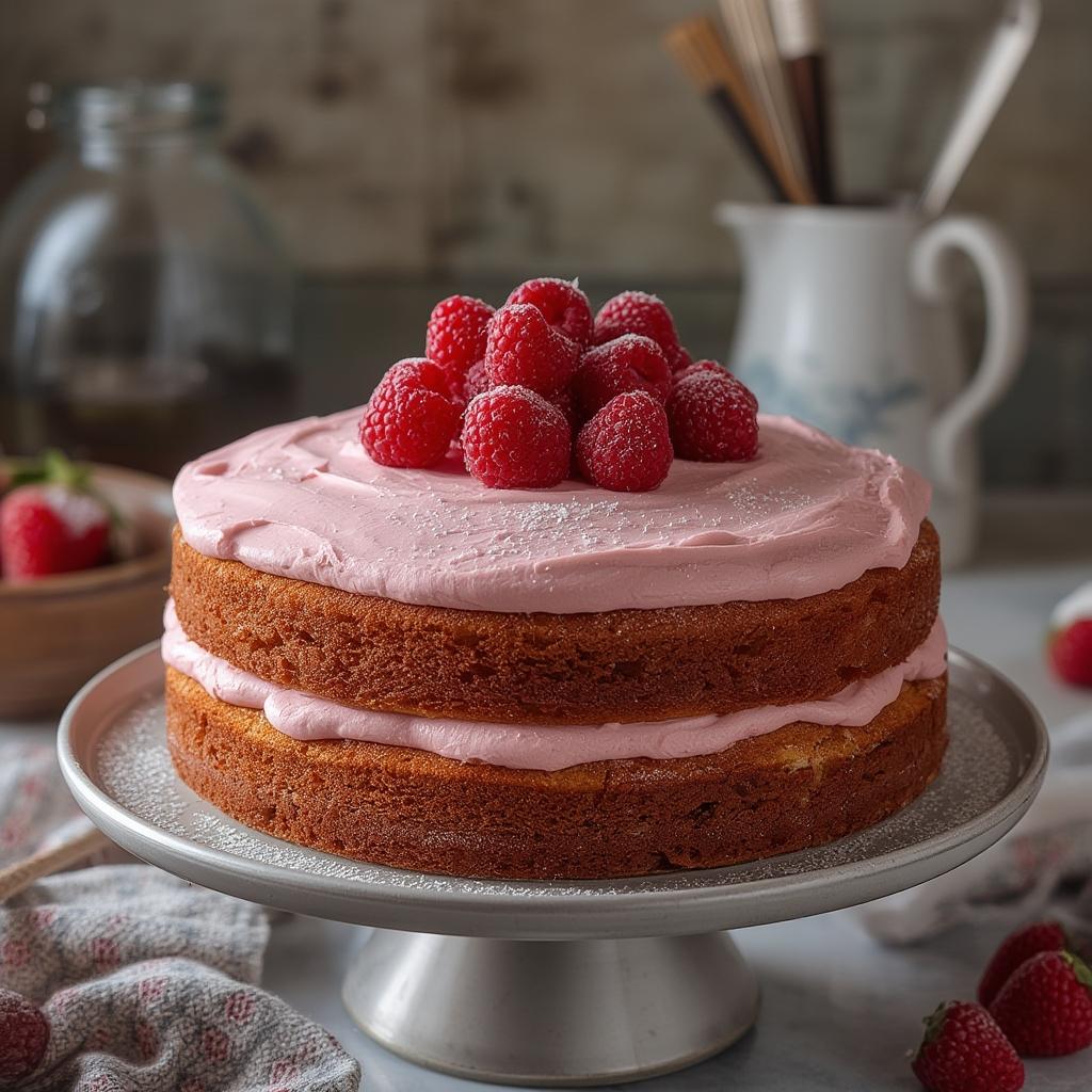 Rosewater Raspberry Sponge Cake - A Heavenly Floral Dessert Bliss! 4 Rosewater Raspberry Sponge Cake