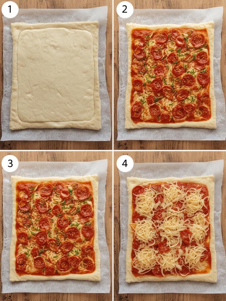 Savory Puff Pastry Pizza Squares 5