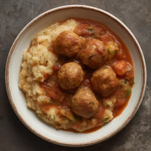 Simple Low-Carb Turkey Meatballs With Veggie Mash
