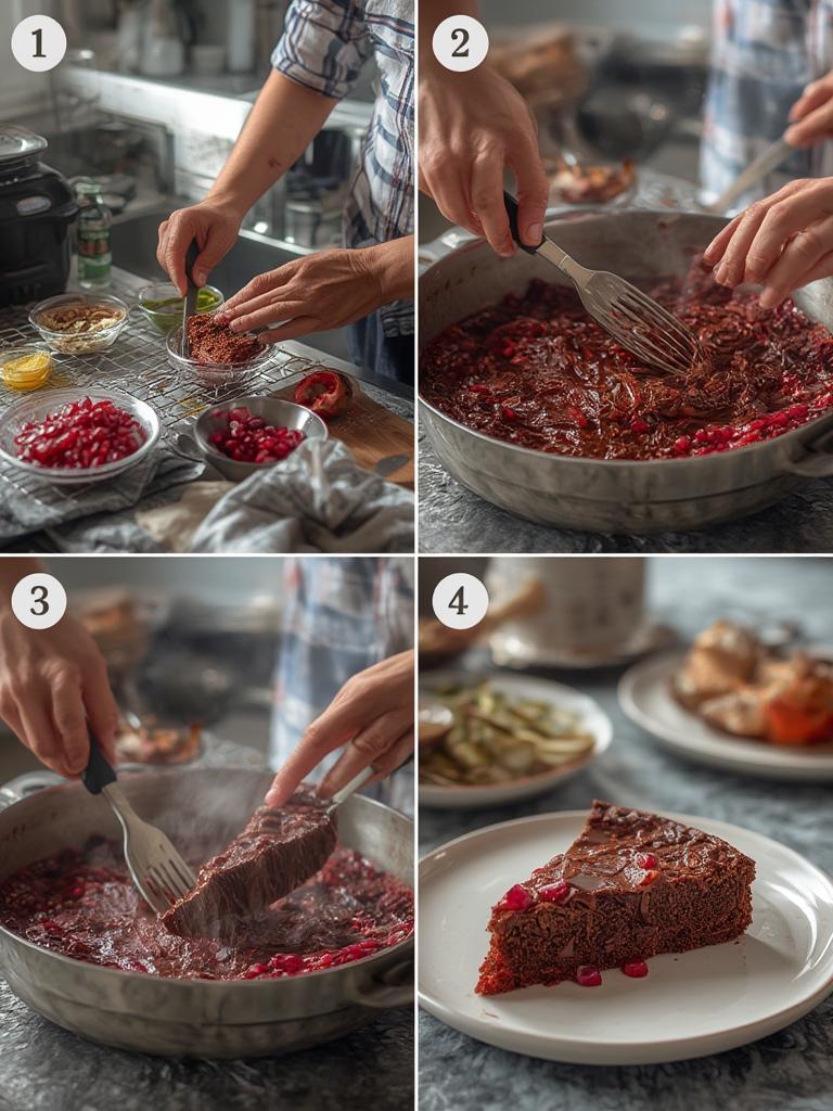 Squidgy Chocolate Pomegranate Torte 3