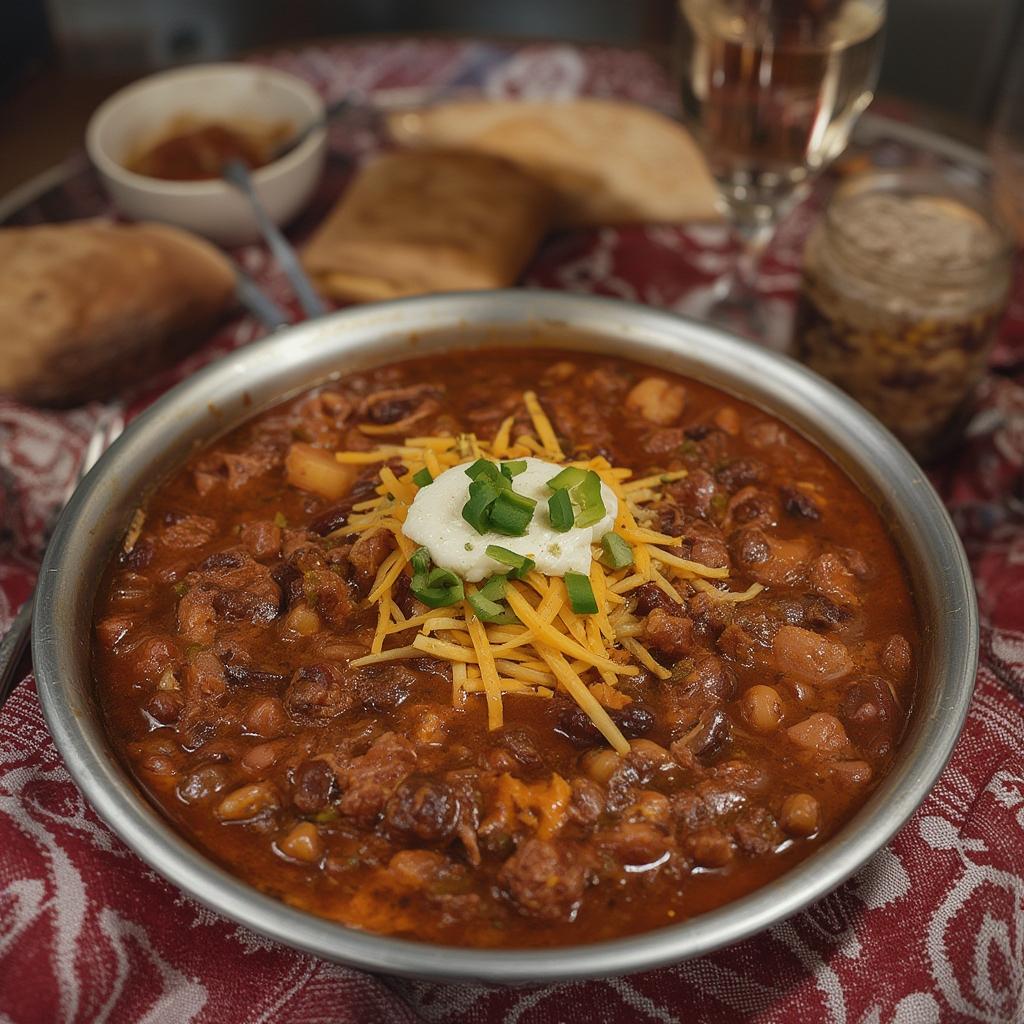 Tailgate Chili Bar Setup