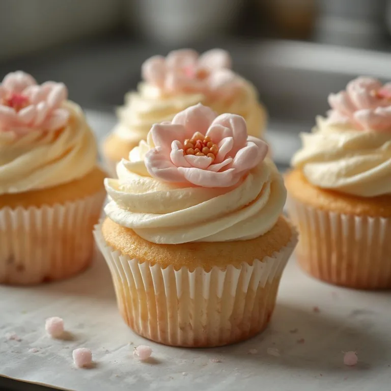 Vanilla Baby Bloom Cupcakes