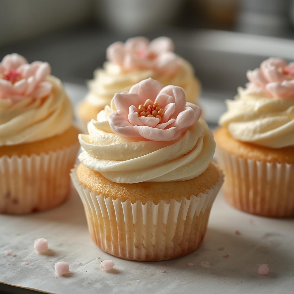 Vanilla Baby Bloom Cupcakes