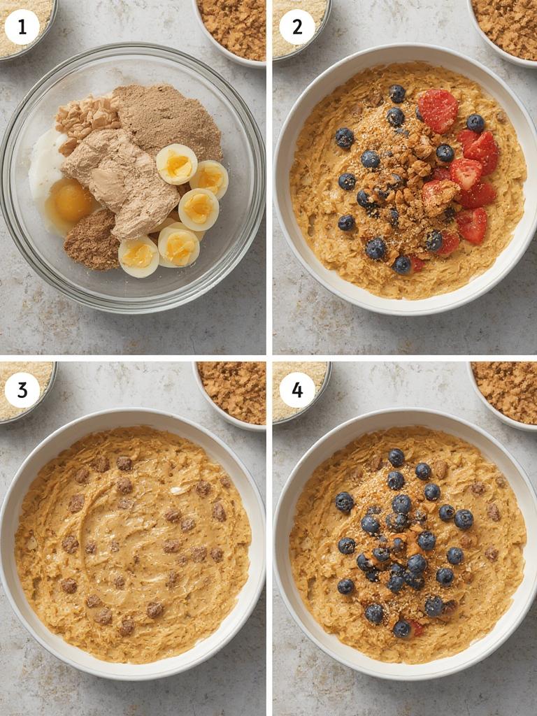 Baked Protein Pancake Bowl 5