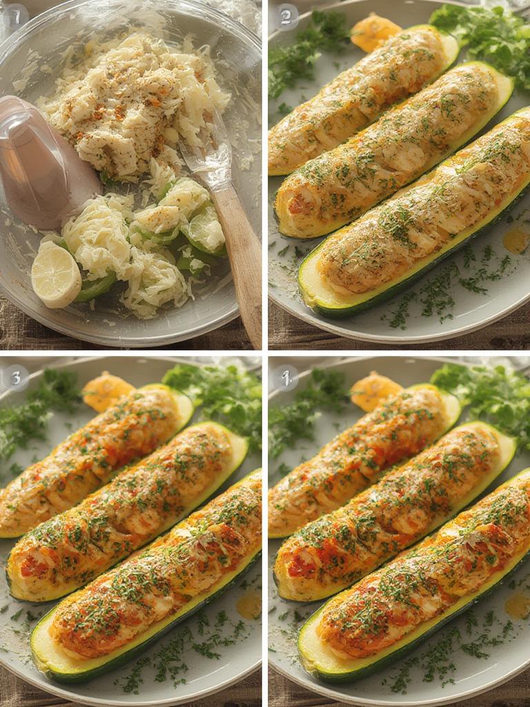 Garlic Chicken Zucchini Boats 5