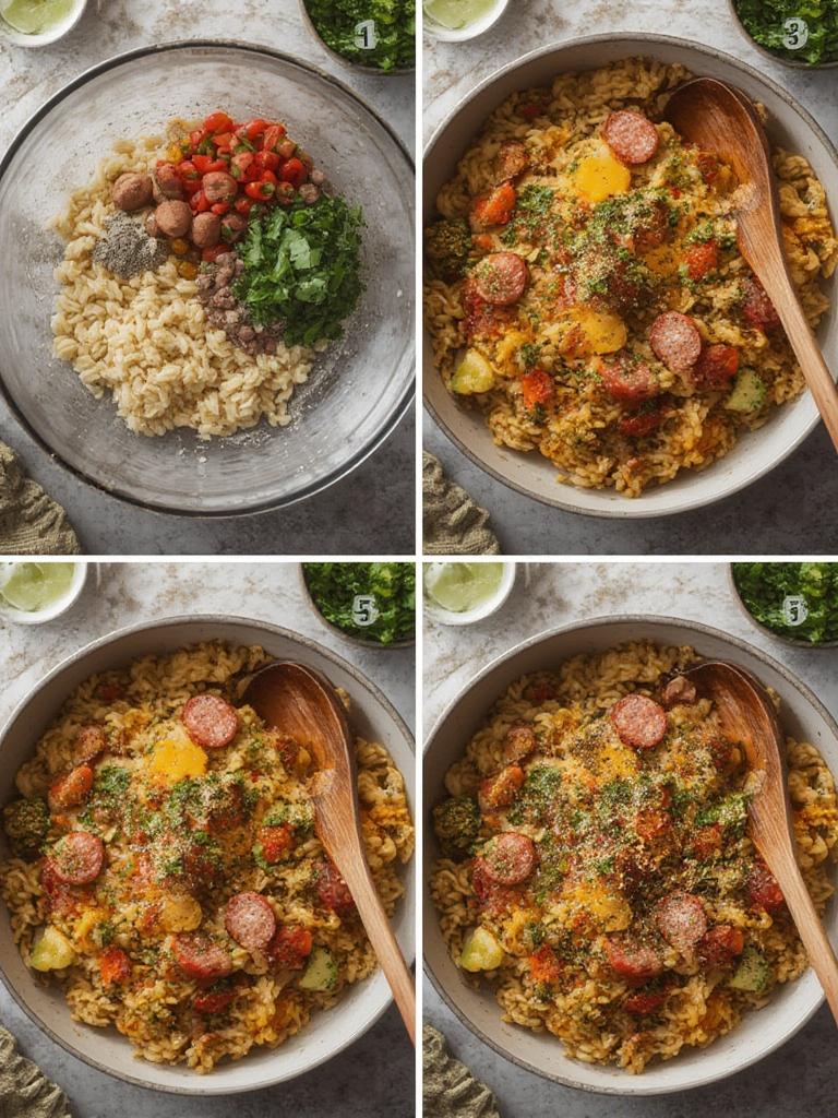 Healthy Sausage Veggie Orzo Bowl 2