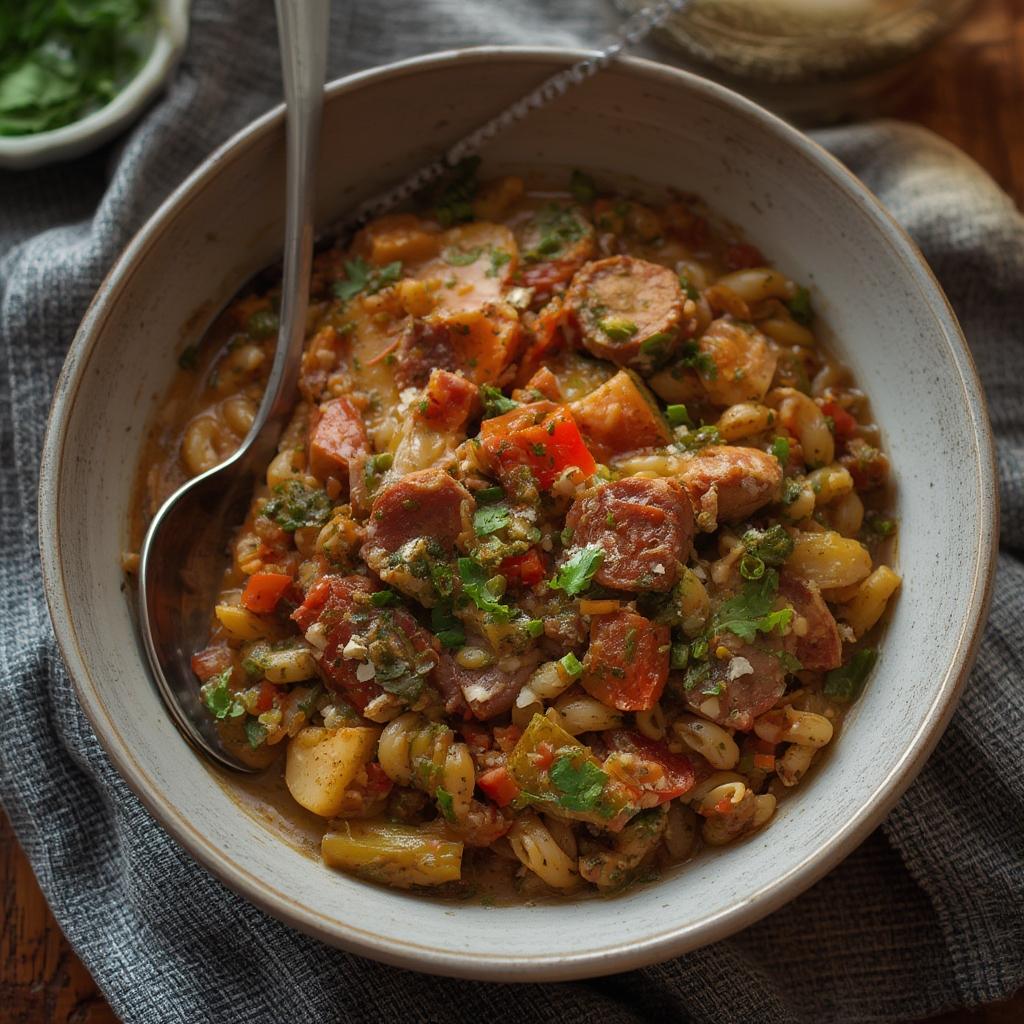 Healthy Sausage Veggie Orzo Bowl