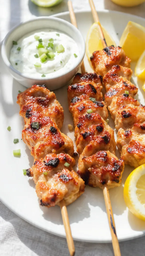 original prompt chicken skewers with dip critique