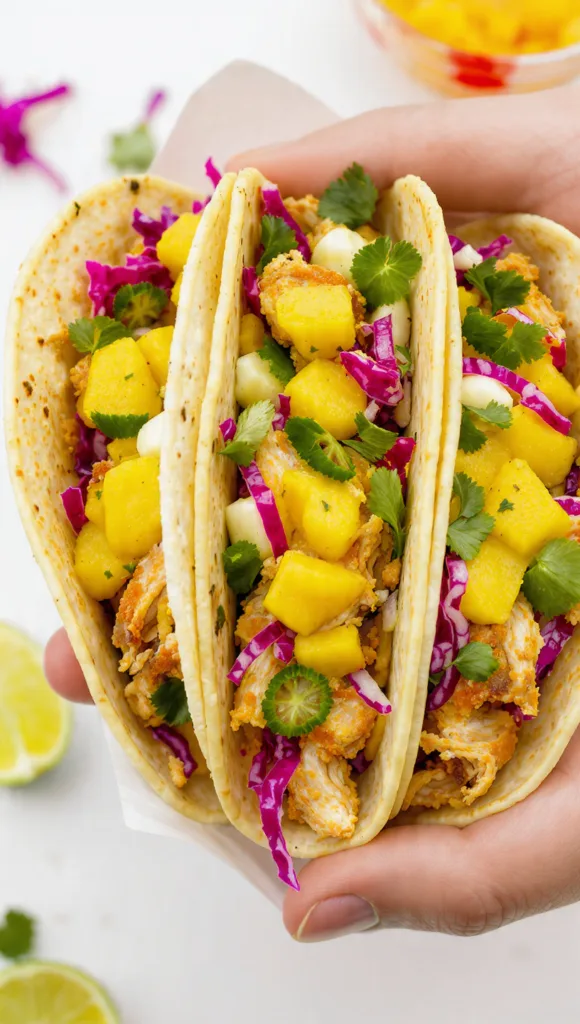 original prompt chicken tacos with mango critique