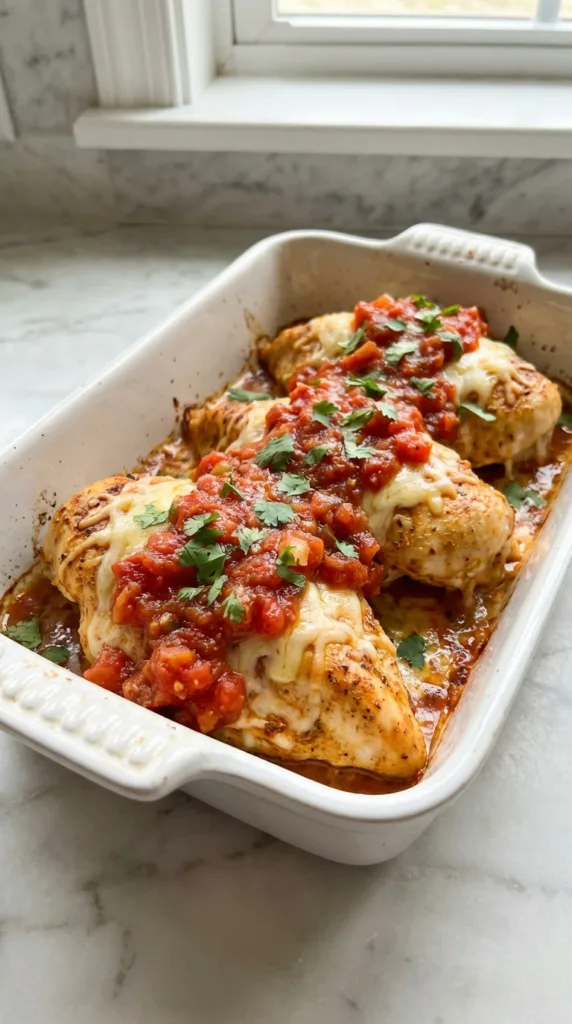 10 Healthy Chicken Dinners Under 400 Calories 4 Baked chicken with salsa cheese 824d340ea8