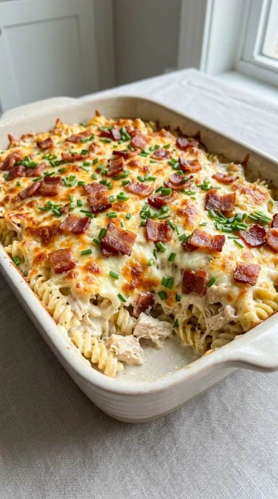 15 Easy Chicken Casseroles Your Family Will Love 7 Chicken bacon ranch pasta bake 2286522f7e