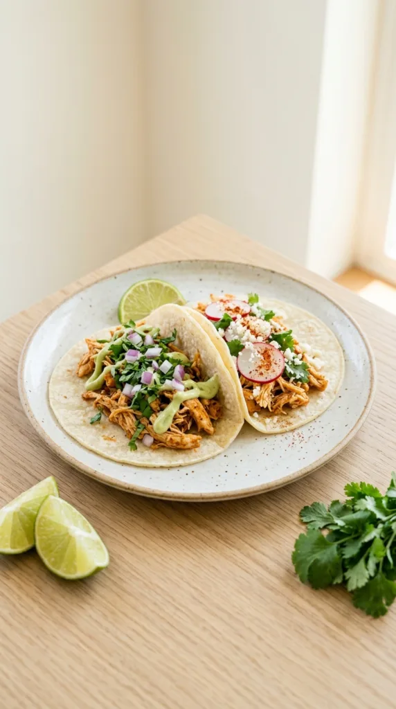 20 Quick Chicken Dinners Ready in 30 Minutes or Less 11 Chicken tacos on plate 18c6875b28