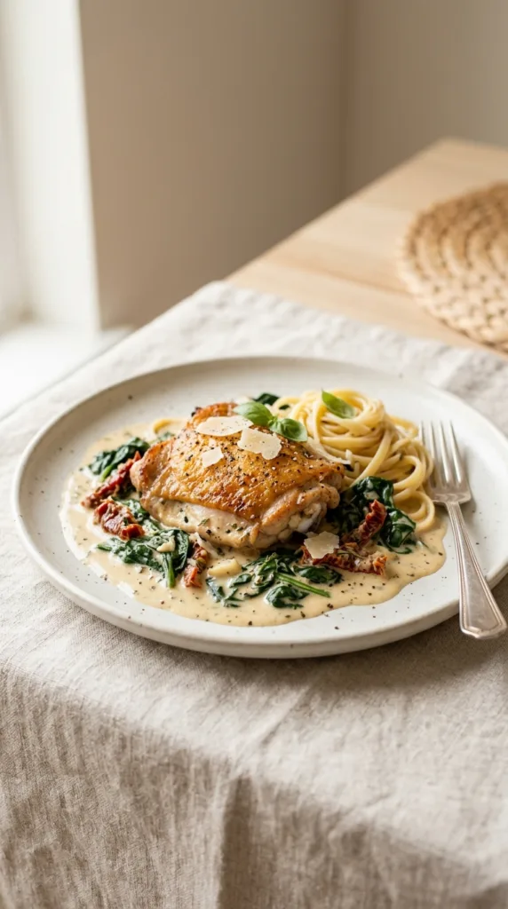 20 Quick Chicken Dinners Ready in 30 Minutes or Less 4 Creamy tuscan chicken plated a19c91497b