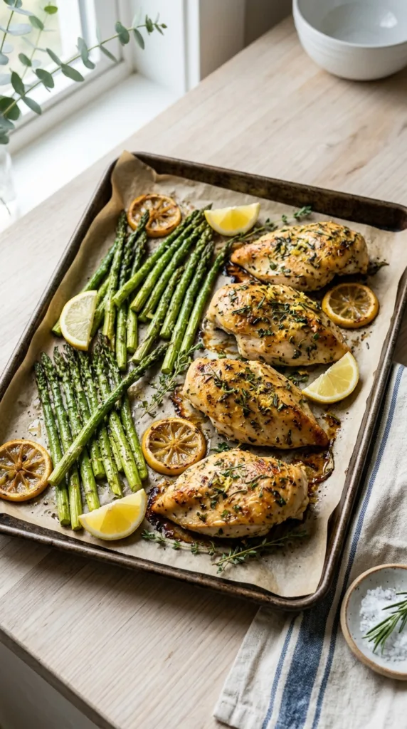 10 Healthy Spring Dinner Recipes (Ready in 30 Minutes) 2 Draft promptlemon herb chicken and asparagus on a 29b45aa3d4