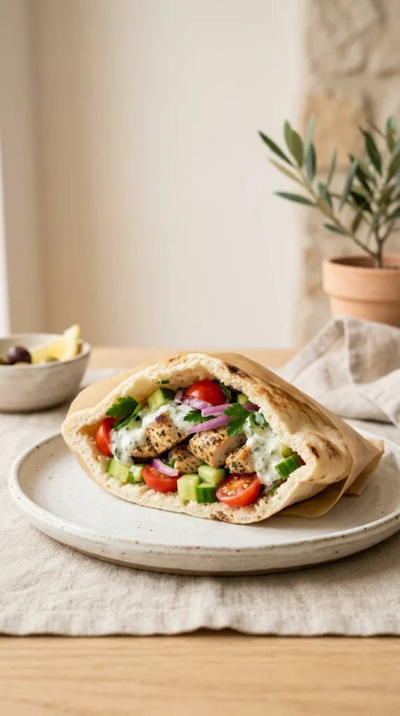 20 Quick Chicken Dinners Ready in 30 Minutes or Less 12 Greek chicken pita pocket 9f1ec5043f