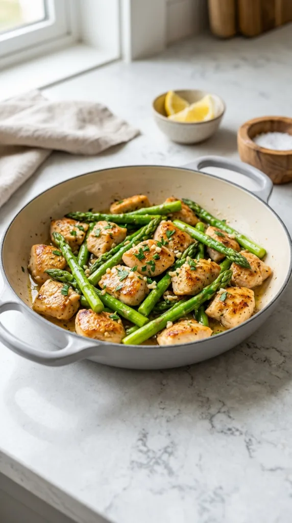 10 Healthy Chicken Dinners Under 400 Calories 6 Originalgarlic butter chicken and asparagus in a s 7308b41024