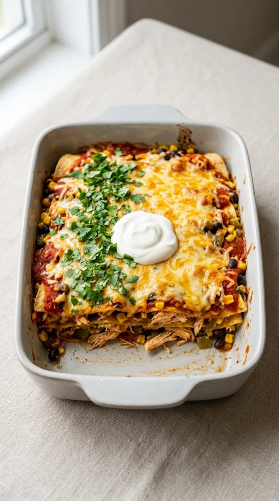 15 Easy Chicken Casseroles Your Family Will Love 5 Originalphoto of enchilada casserolecritiquethis c 6d2d958d15