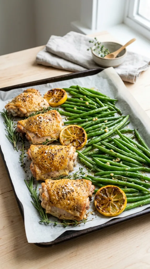 10 Healthy Chicken Dinners Under 400 Calories 8 Sheet pan chicken green beans cc45fae729