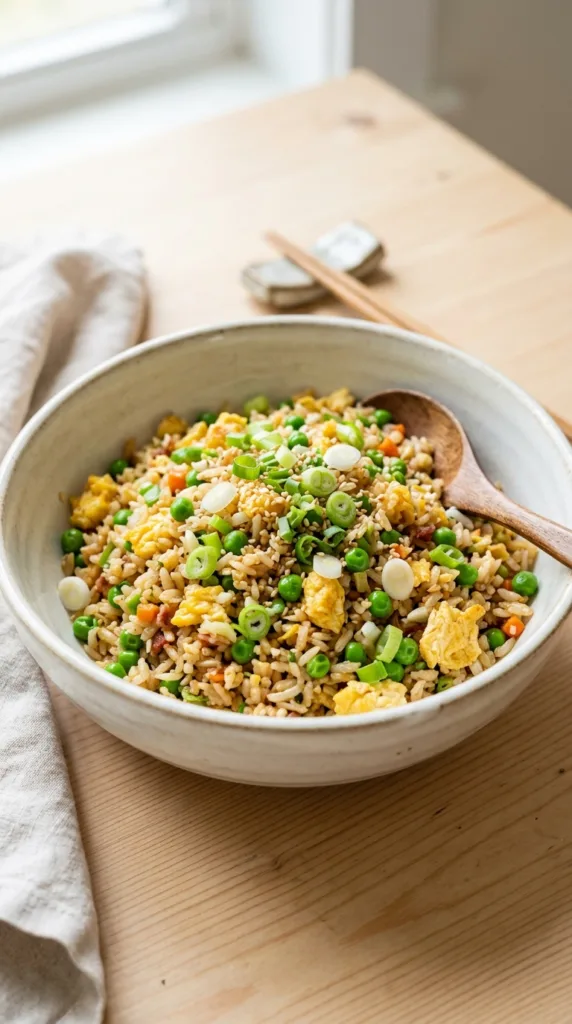 10 Healthy Spring Dinner Recipes (Ready in 30 Minutes) 9 Spring egg fried rice bowl 34413fefaf