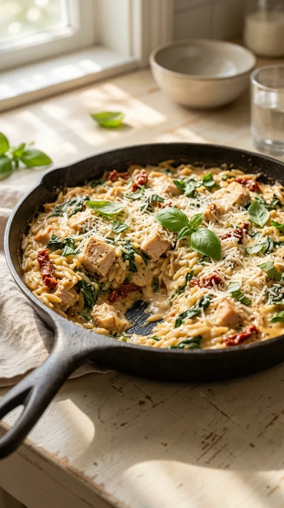 15 Easy Chicken Casseroles Your Family Will Love 2 Tuscan chicken casserole in pan 1fabc379ff