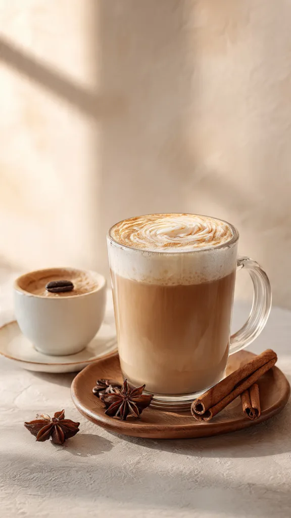 7 Cozy Pumpkin Recipes That Taste Like Fall in a Bowl 8 a clear glass mug filled with a creamy pumpkin spi
