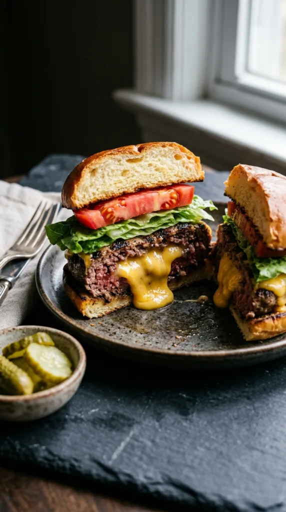 10 Best Father’s Day BBQ Recipes Dad Will Actually Love 6 Cheese stuffed burger on plate 202605141413