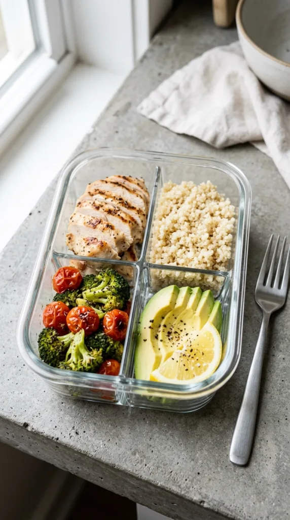 6 Easy Meal Prep Recipes to Save Time All Week 4 Meal prep container with chicken… 202605141340